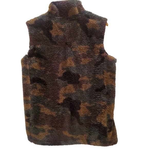 Smith's Workwear, Men's M, camouflage sherpa zip up vest - Picture 3 of 7